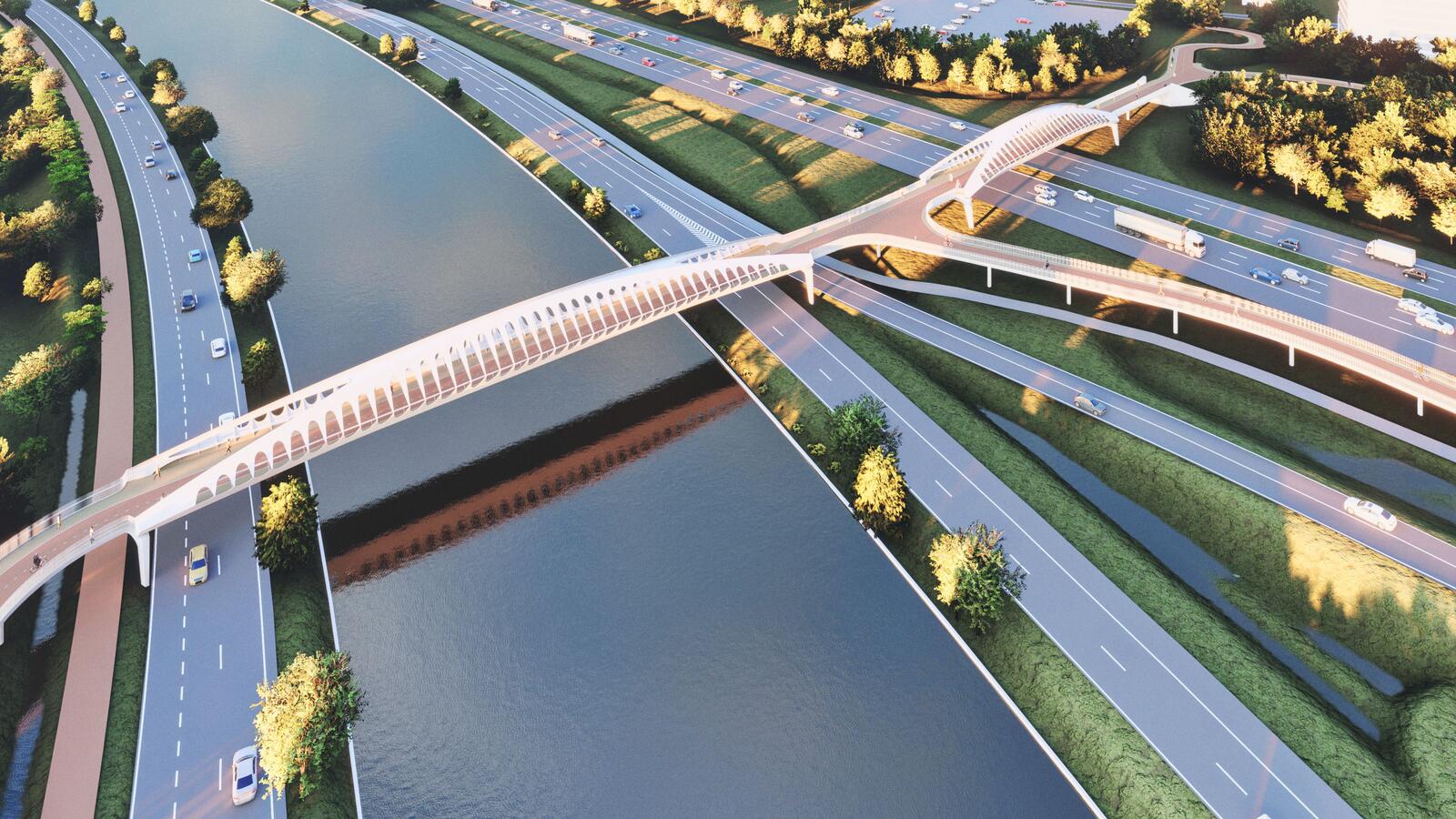 AWV brug naar Tech Lane Ghent Science Park