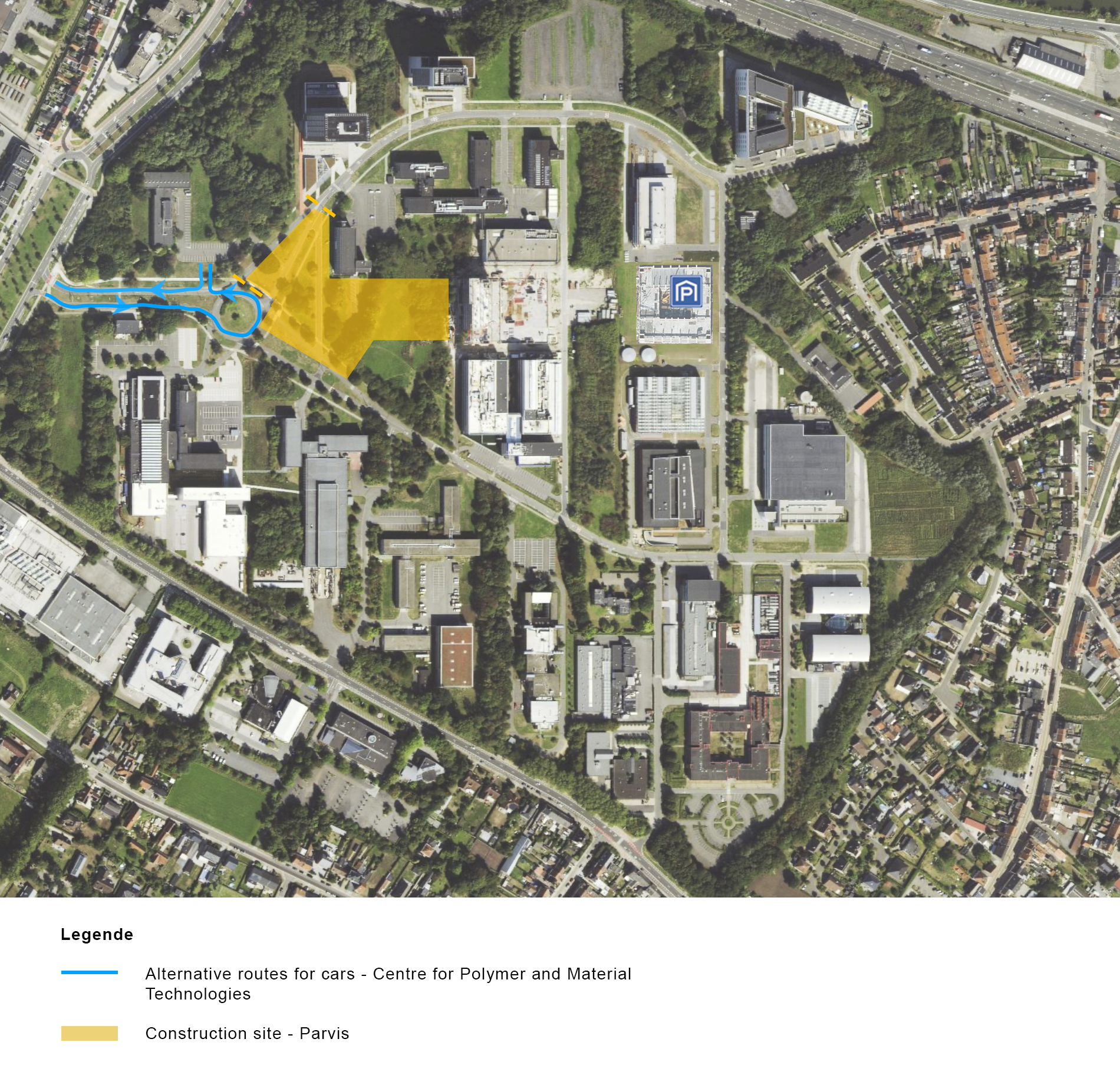 kaarten_ardoye_aanpassingen autoverkeer - Centre for Polymer and Material Technologies_Parvis